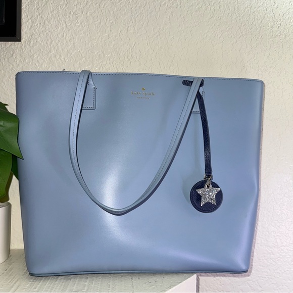 Kate Spade NY Grecia Kearny Street Blue Tote Bag Star & Moon Dusk City Scape - Picture 11 of 16